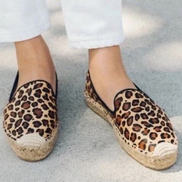 Soludos calf hair leopard print espadrilles NWT - Picture 3 of 7